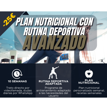 Plan Nutricional con Rutina Deportiva Avanzado